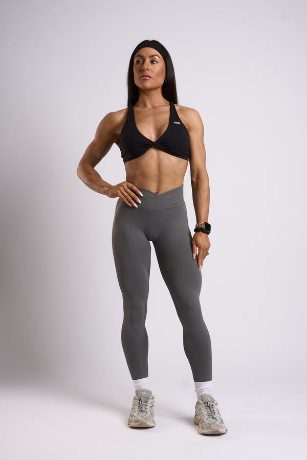 CORE V-WAIST SCRUNCH LEGGINGS - Grey