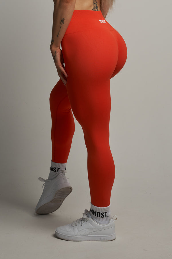 SERENE SEAMLESS LEGGINGS - NEON ORANGE